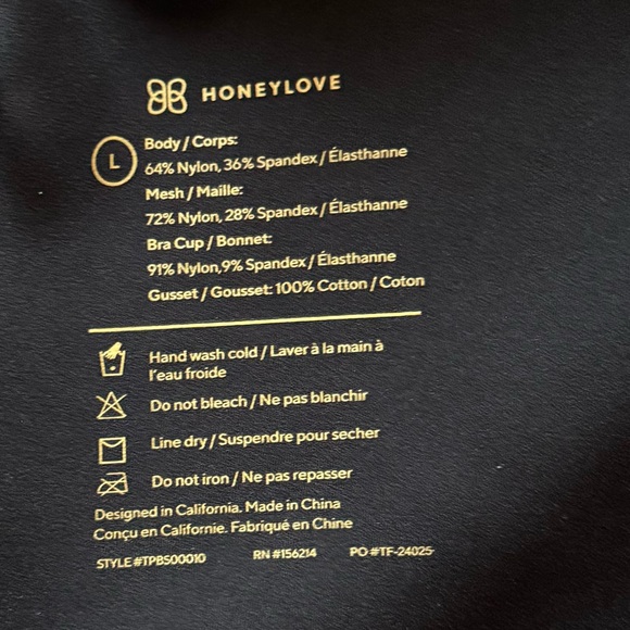 Honeylove💕SuperPower Mid Thigh Bodysuit Size L - Picture 14 of 14